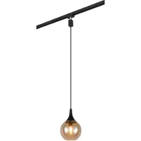 TRIO Lighting Skenhänglampa LUMINA för DUOline, bärnstensfärgad Lumina, dimbar, Creme / bärnsten, Vardagsrum / matsal, Glas, Modern, Skensystem