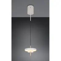 TRIO Lighting Pendellampa Keaton, dimbar, Aluminium / grå / zink, Vardagsrum / matsal, Metall