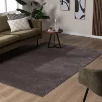 NATURL. Kortluggad matta | Essenza mörkgrå hos Volero | 80x150cm | Polypropen | Enfärgad | Rektangulär | Låg lugg