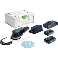 Festool Excenterslip ETSC 2 150 4,0 I-Plus; 18 V; 2x4,0 Ah batt.