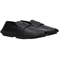 Dolce&Gabbana Svarta Läder Slip-On Loafers