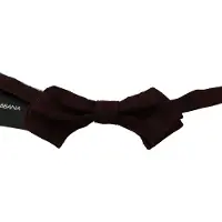 Dolce&Gabbana Herr Lila Prickig Silke Justerbar Hals Papillon Fluga