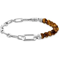 Thomas Sabo Rebel At Heart tigers eye half armband A2088-826-2-L19v