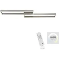 Paul Neuhaus LED taklampa Paan, dimbar, Aluminium / grå / zink, Vardagsrum / matsal, Aluminium / grå / zink, Design, LED-taklampa