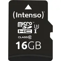 Intenso Professional microSDHC-Kort 16 GB Class 10, UHS-I inkl. SD-adapter