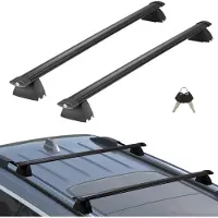 Vevor takräcke, kompatibla med 2011-2021 Jeep Grand Cherokee med räfflade sidoskenor, 200 lbs lastkapacitet, aluminium tvärbalkar med lås, för lastbärarväska på taket Bagage kajakcykel
