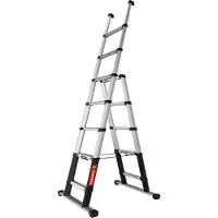 MUNK Günzburger Steigtechnik 115476 Aluminium Teleskopstege Arbetshöjd (max.): 3.1 m 14.5 kg