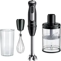 Braun MultiQuick 5 MQ55.254MBK, Immersionsmixer, 0,5 L, Krossning av is, 1000 W, Svart, Rostfritt stål