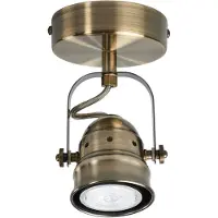 LINDBY Vägglampa Leonor , dimbar, Brun / mässing, Vardagsrum / matsal, Metall, Antik, Vägglampa, vägglampa inomhus