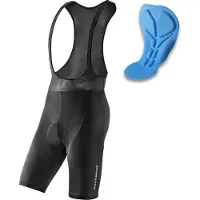 RockBros Korta cykelshorts med hängslen med insats L - sort