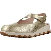 Wonders för kvinnor. C-7622 Golden Look sandaler i läder (36), Hud, Dorado, 3 till 5 cm, Ingen, Casual