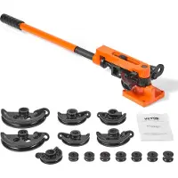 Vevor rörrörbockare, 3/8" till 1" OD Manuell rörrörbockare med 7 bockningsmunstycken, 180° koppar aluminiumrör Bockningsverktyg för VVS luftkonditionering Kylskåp Bilreparation