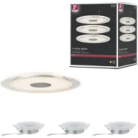Paulmann 925.43, Nedtryckbar spotlight, 3 lampor, LED, 18 W, 3000 K, Gjuten aluminium