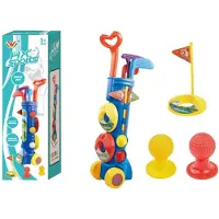 Leantoys stort golfspelsset med mini golf + golfvagn (11353)