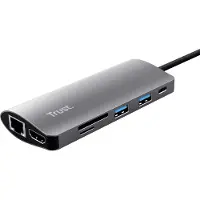 Trust USB-C-dockningsstation DALYX 7-IN-1 USB-C ADAPTER Passar till följande märken: univerzálny