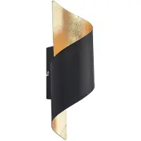 LINDBY Vägglampa Desirio , dimbar, Svart, Vardagsrum / matsal, Metall, Modern, Vägglampa, vägglampa inomhus