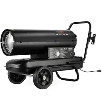 Vevor Fotogen-/Dieselvärmare, 70000 Btu Torpedovärmare, Bärbar med termostatkontroll, 19L tank effektiv fotogenvärmare för inomhus/utomhusbruk för hem, arbetsplats, industri, verkstäder, svart