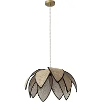 Osram Hänglampa Decor Rattan Lotus, dimbar, Creme / bärnsten, Vardagsrum / matsal, Trä, Marininspirerad, Pendellampa