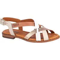 Pikolinos Remsandal 'Algar' elfenben / ljusbeige / brun / guld