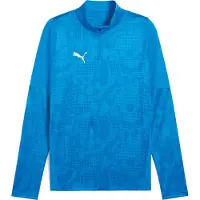 Puma Träningströja teamCUP 1/4 Blixtlås - Electro Royal/Silver, storlek XX-Large