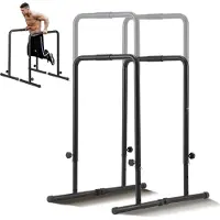 Vevor Dipstänger, 440 lbs kapacitet, Heave Duty Dip Stand Station med justerbar höjd, Fitness Workout Dip Bar Station Stabilisator Parallelle Push Up Stand, Parallella stänger för styrketräning hemmag