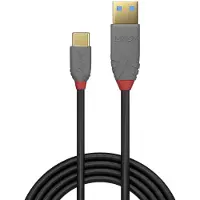Lindy USB-kabel USB 2.0 USB-A kontakt, USB-C-kontakt 3.00 m Svart 36888