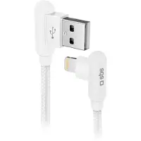 SBS TECABLE90LIGK, 1 m, Lightning, USB A, Hanstik, Hanstik, Hvid