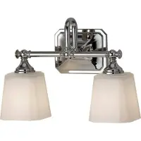Elstead Lighting Vägglampa Concord, dimbar, Förkromad / silver, Badrum, Glas, Vägglampa, sänglampa, sänglampa vägg