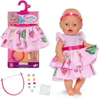Baby Born Dockkläder - Klänning m. Applikationer - 43 cm - - One Size - Dockkläder