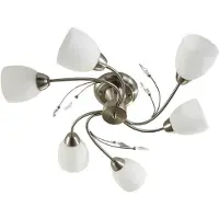 LINDBY Taklampa Tatas , dimbar, Aluminium / grå / zink, Vardagsrum / matsal, Glas, Modern, Taklampa