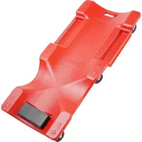 Vevor Mekanisk krypvagn i plast, 1016 mm, 158,8 kg kapacitet Rullande garagekrypvagn med gjuten ergonomisk HDPE-kaross, vadderat nackstöd och dubbla verktygsfack, 6 hjul, för garage, verkstad, bilrepa