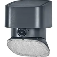 Osram solcellsvägglampa ENDURA STYLE TURN, grå, sensor, IP54 dimbar, Aluminium / grå / zink, Syntetmaterial, Modern, Utomhusvägglampa