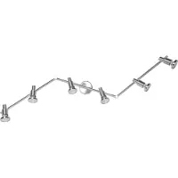 Osram takspotlight, silver, metall 6 lampor GU10-LED 2 700 K, Förkromad / silver, Aluminium / grå / zink
