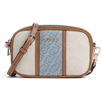 Liu Jo för kvinnor. AA6100-T388A Liten axelremsväska (OSFA), Blå, Beige, Casual, Denim, Polyester
