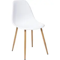 Atmosphera Matstol 157268G, vit/l brun, 47x53x85 cm