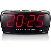 Super Merchant Radioväckarklocka Med FM-radio Lenco Icr-230-1 Svart