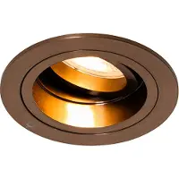 QAZQA Smart infälld spotlight mörkbrons rund lutbar och roterbar inkl. Wifi GU10 50mm - Chuck