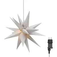 Wentronic goobay - Dekorationslampa - LED - 0.53 W - varmt vitt ljus - 3000 K - christmas star 3D - genomskinlig vit