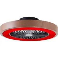 Brilliant G60060/09 Slimline LED-taklampa med fläkt Lysdiod-modul LED fast installerad 40 W Svart, Trä