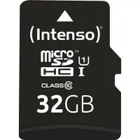 Intenso Premium - Flashminneskort (microSDHC till SD-adapter ingår) - 32 GB - UHS Class 1 / Class10 - microSDHC UHS-I