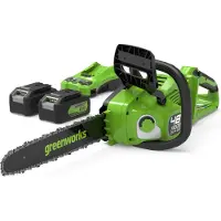 Greenworks 2x24 V motorsåg 36 cm GD24X2CS36K4X set med laddare och 2x batteri 4.0 Ah