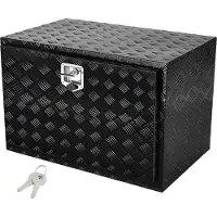 Vevor Underrede för lastbil, 112 cm x 43 cm x 48 cm Förvaringslåda för pickuper, Robust verktygslåda i diamantplåt i aluminium med lås och nycklar, Vattentät förvaringslåda för släpvagn med T-handtag