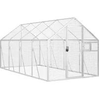 Super Merchant Vidaxl Voljär, Silverfärgad, 1,79X4X1,85 M, Aluminium