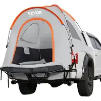 Vevor lastbilstält, 5,5'-6' pickuptält med regnlager och bärväska, vattentätt PU2000mm dubbellagerstält för camping, plats för 2-3 personer, för camping, resor och utomhusaktiviteter