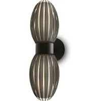 Herstal Vägglampa , Svart, Vardagsrum, Glas