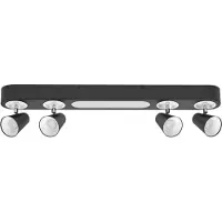 Ledvance LED-taklampa Neptune, 4 spotlights, svart Neptune, Svart, Vardagsrum / matsal, Metall, LED-taklampa