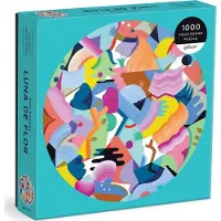 Galison Mina Hamada Luna de Flor 1000 Piece Round Puzzle