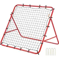 Vevor Fotbollsreboundernät, Kickback 99,1x99,1 cm, Bärbara Fotbollsträningsgåvor, Heltäckande Målnät, Hjälpmedel och Utrustning för Barn, Tonåringar och Alla Åldrar, Enkel Montering och Perfekt Förvar