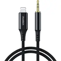 Choetech AUX009 Belysning / minijack 3,5 mm kabel 2 m - svart