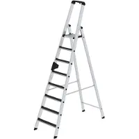 MUNK Günzburger Steigtechnik MUNK 41628 Aluminium Klappstege med trappsteg Arbetshöjd (max.): 4 m Grå-vit (RAL 7035) 12 kg